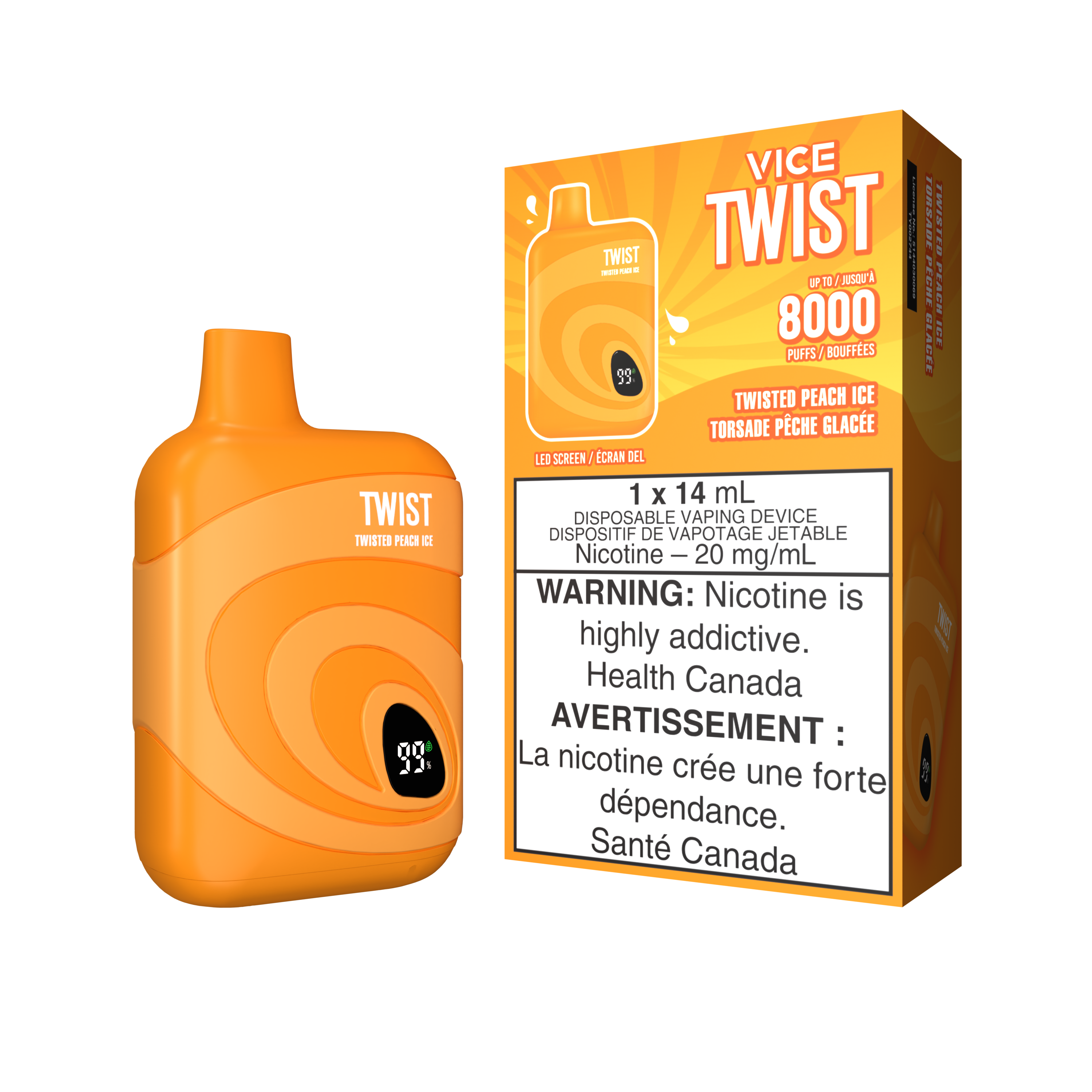 twisted peach ice - Vice twist 8000 puffs disposable vape