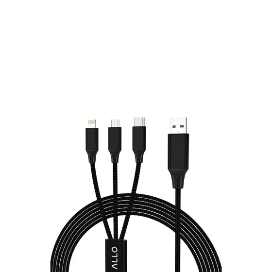 Allo 3 in 1 Charging braided cable